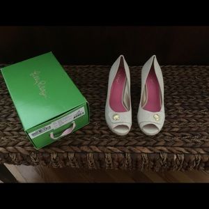Lilly Pulitzer Peep Toe Wedges